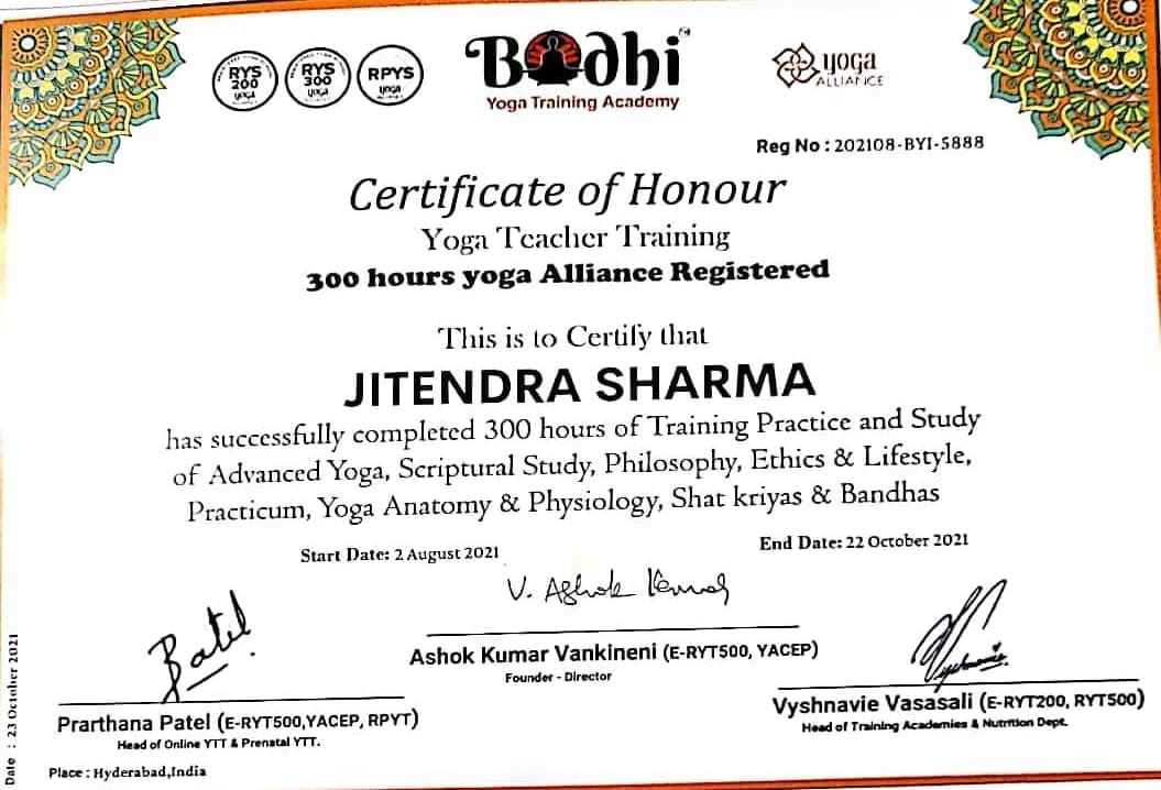 Jeetu Sharma certification